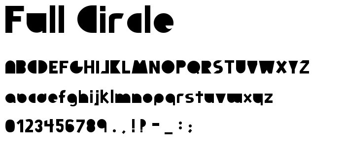 Full Circle font